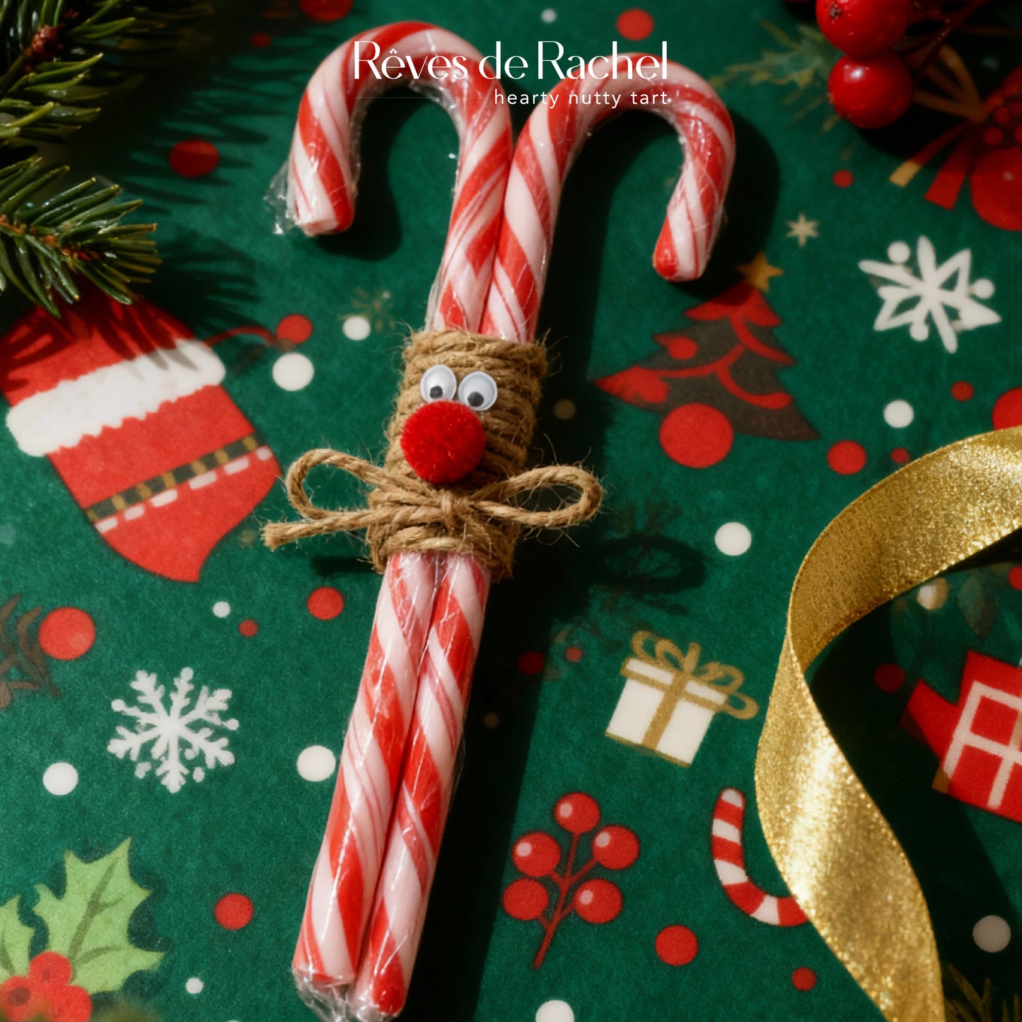 Reindeer Candy Cane Gift Stick (Buy 10 Free 1)